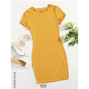 NWOT Mustard Body Con Dress